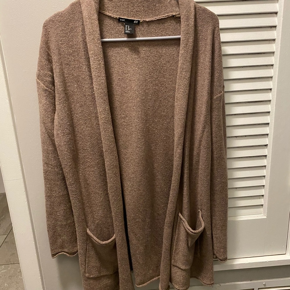 Beige knit cardigan